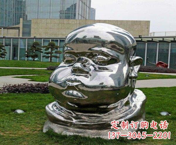 常州儿童不锈钢头像雕塑