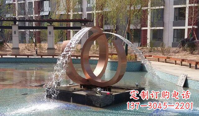 常州高贵典雅的不锈钢喷泉雕塑