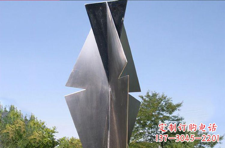 常州不锈钢树叶雕塑更新公园景观