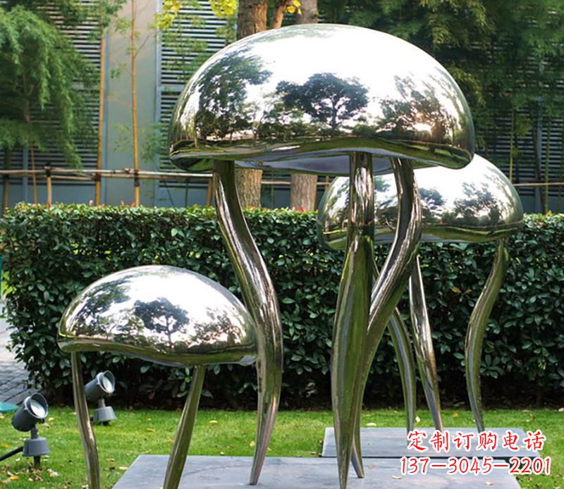常州艺术水母不锈钢雕塑