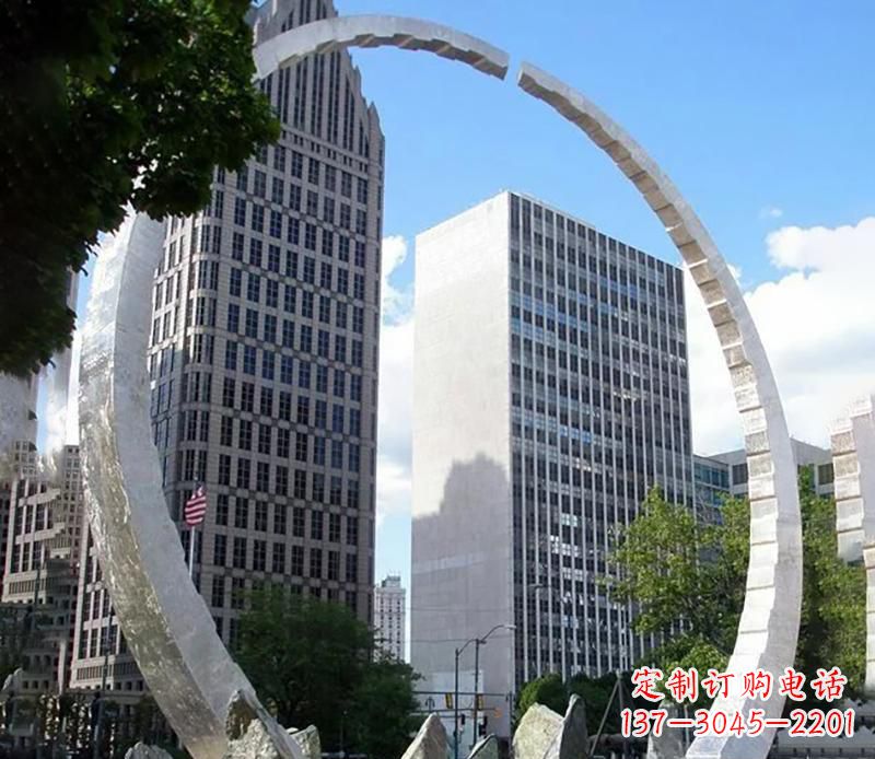 常州金属圆环景观雕塑
