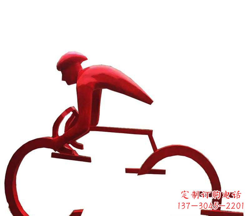 常州公园主题不锈钢自行车雕塑