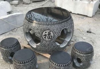 常州特大型福字桌凳石雕