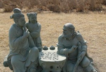 常州八仙下棋铜雕塑