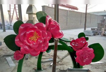 常州中领雕塑花朵般精美的不锈钢牡丹雕塑