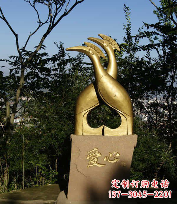 常州新中式装饰铜雕 孔雀景观雕塑
