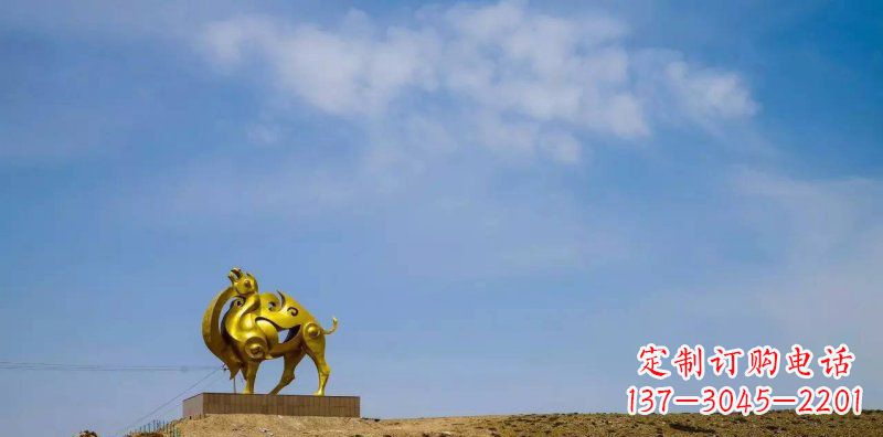 常州公园抽象骆驼景观铜雕