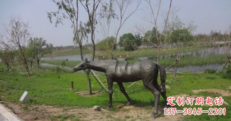 常州公园抽象马景观铜雕