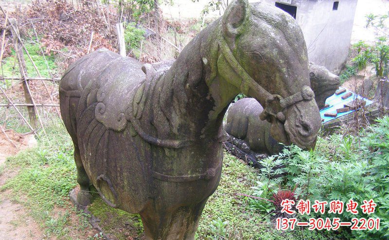 常州公园抽象马动物铜雕