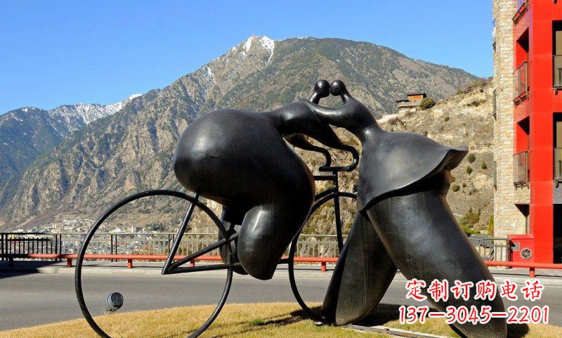 常州铸铁自行车雕塑