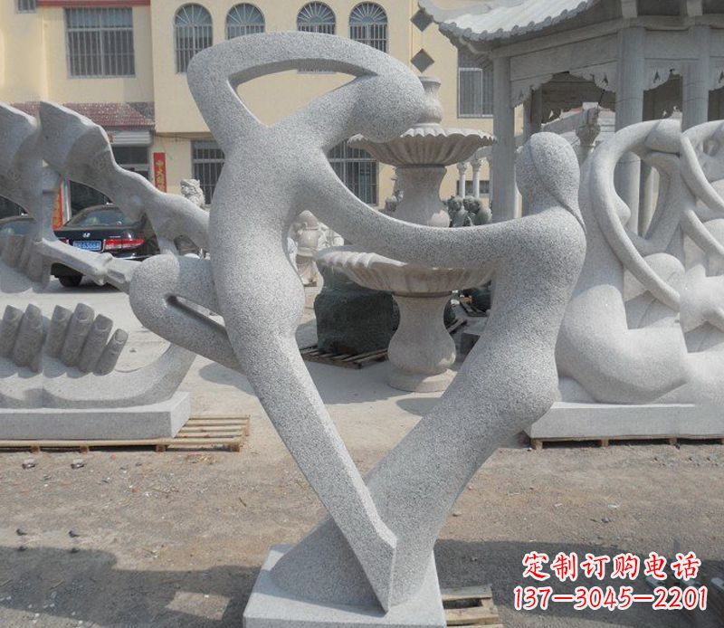 常州公园抽象情侣小品雕塑
