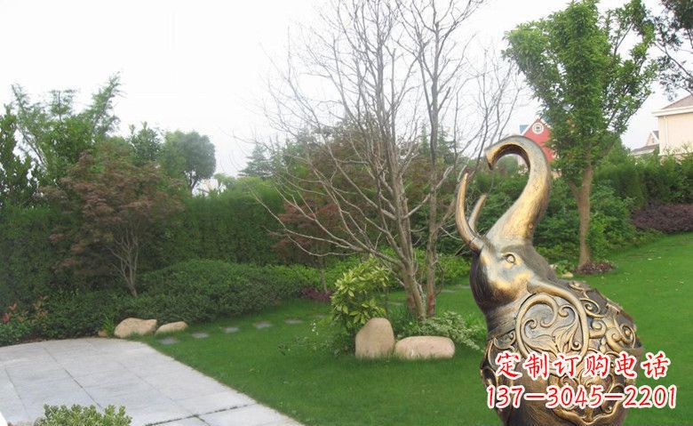 常州公园装饰用铜制小象雕塑