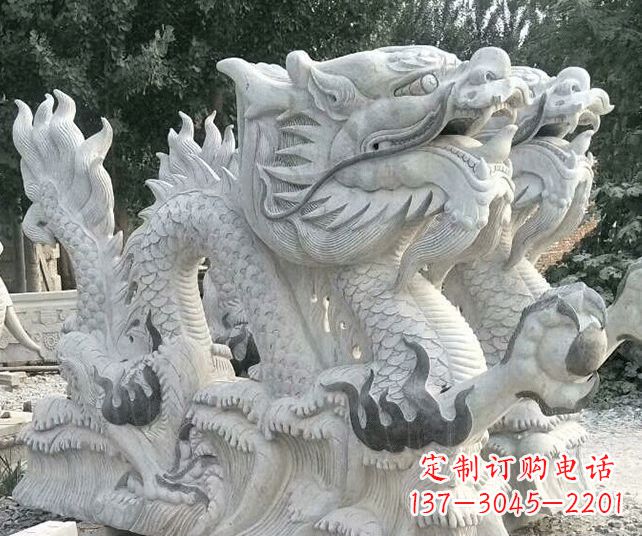 常州优雅古典大理石生肖龙雕塑