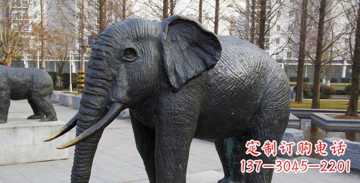 常州公园大象动物雕塑