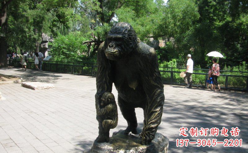 常州象征力量的猩猩铜雕