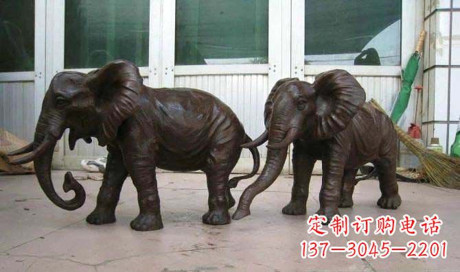 常州传统文化雕塑雕刻大象招财神像