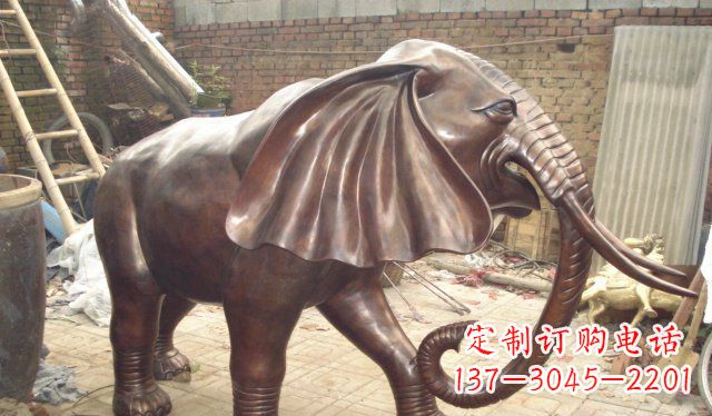 常州精美细腻的铸铜大象雕塑