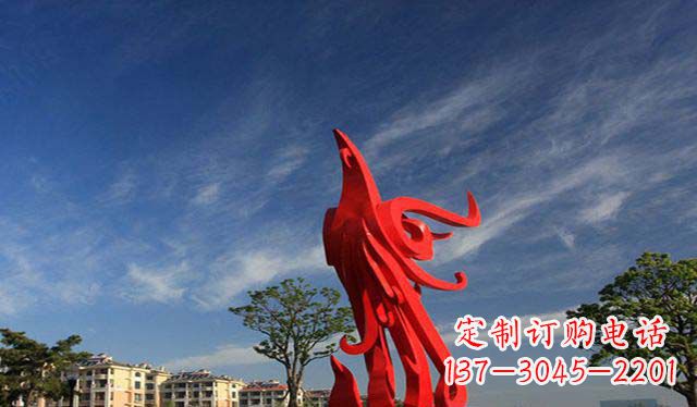 常州精美不锈钢凤凰雕塑