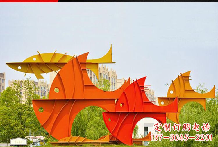 常州大型不锈钢鲤鱼雕塑
