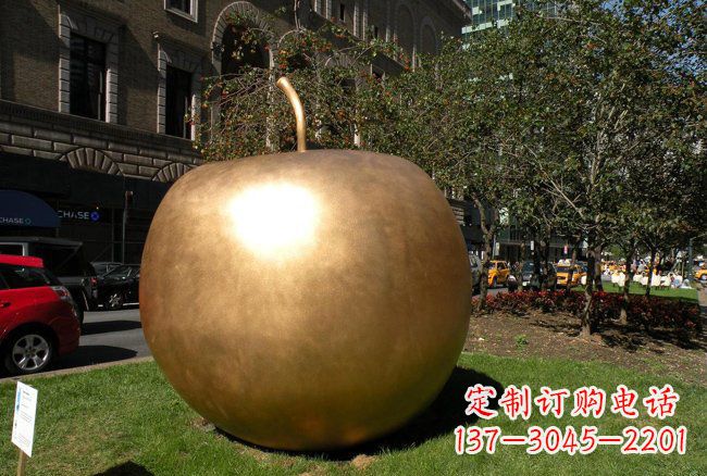 常州公园大型苹果铜雕