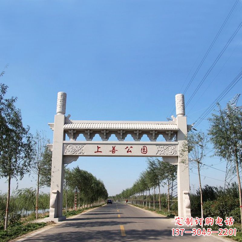 常州精美石牌坊雕塑——打造公园独特风格