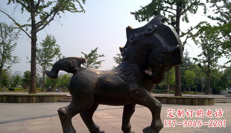 常州中领雕塑灵动小马铜雕