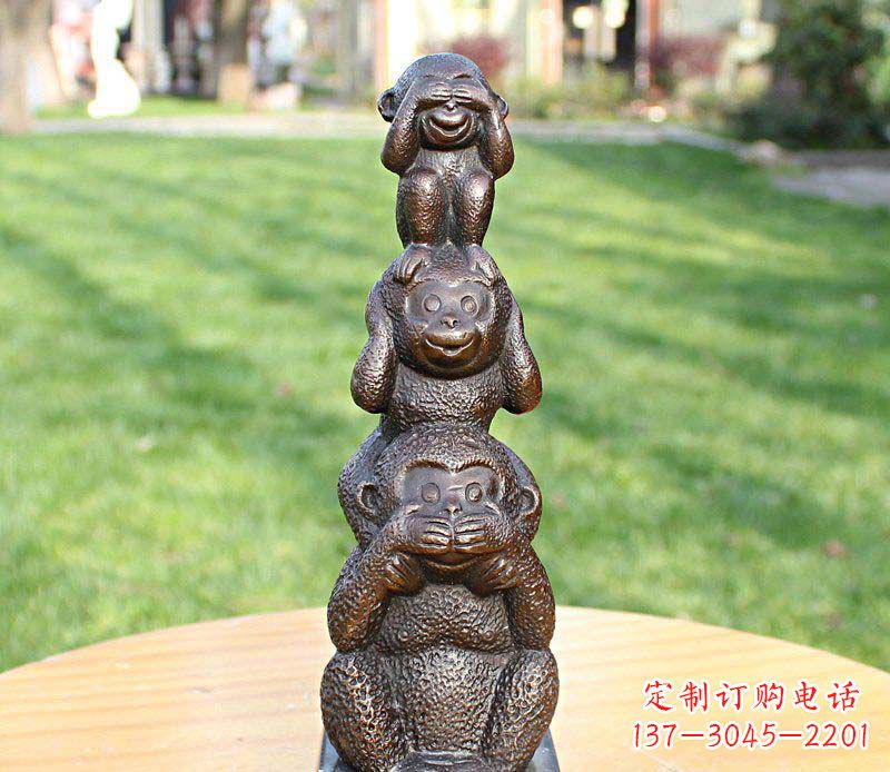常州高品质铜雕罗汉叠罗汉塑像