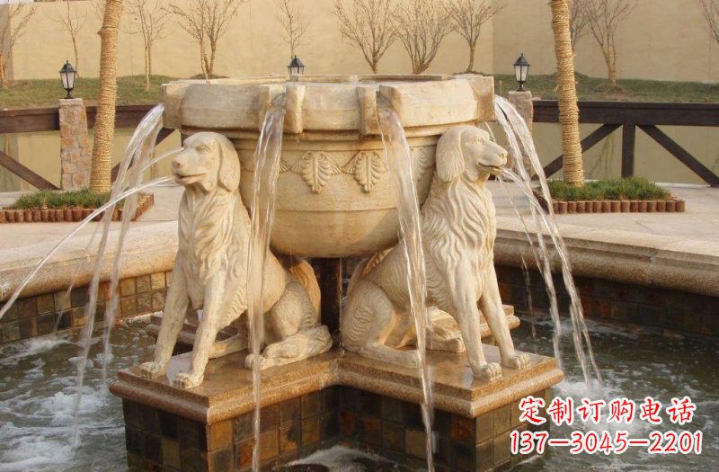 常州喷泉狗石雕