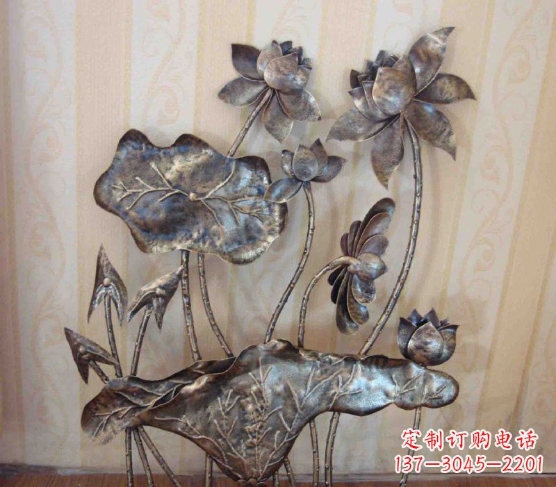 常州中领雕塑精美莲花锻铜雕塑景观