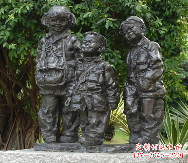 常州中领雕塑可爱儿童铜雕欣赏