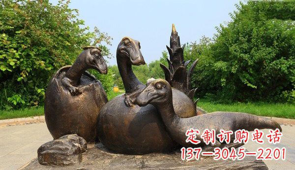 常州公园仿真恐龙铜雕