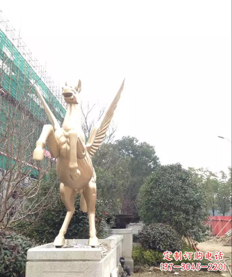 常州公园飞马玻璃钢仿铜雕塑