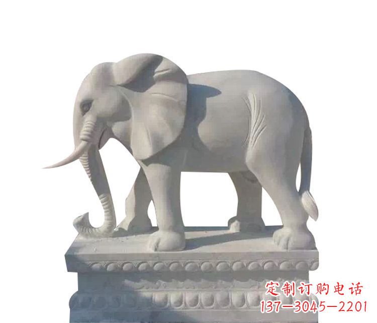 常州优质汉白玉大象动物石雕