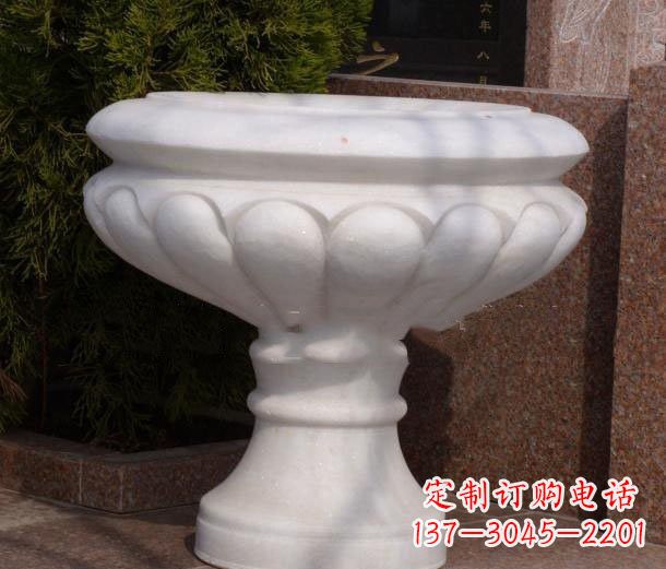 常州中领雕塑——汉白玉花盆石雕