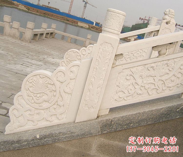常州汉白玉精美园林栏板雕塑