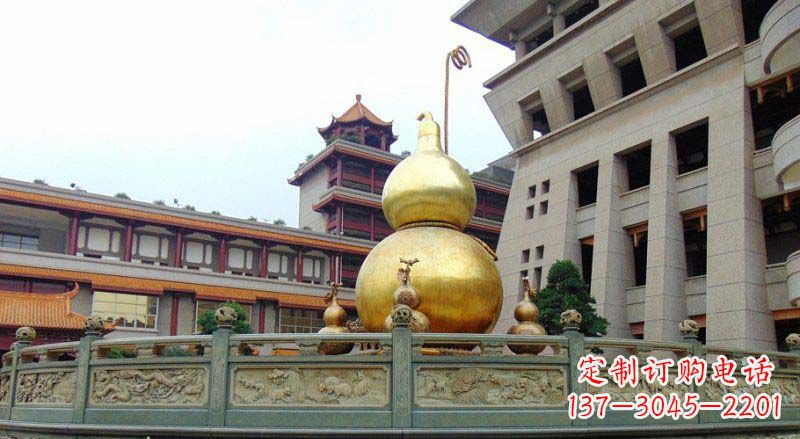 常州公园葫芦景观铜雕