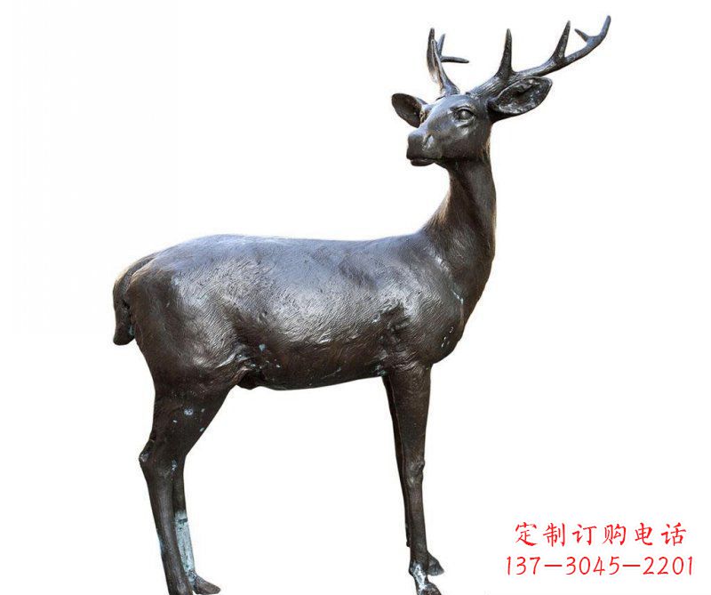 常州铜雕回头鹿动物雕塑