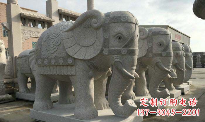 常州庄严雄伟的大象石雕