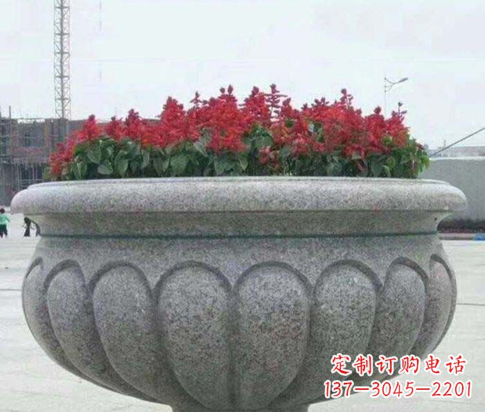 常州精美大理石花盆雕塑