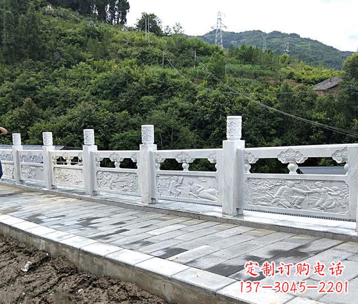 常州专为公园景观定制的大理石栏板石雕