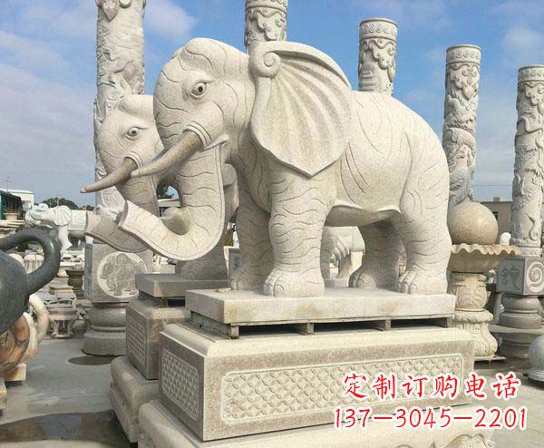 常州大理石招财大象雕塑