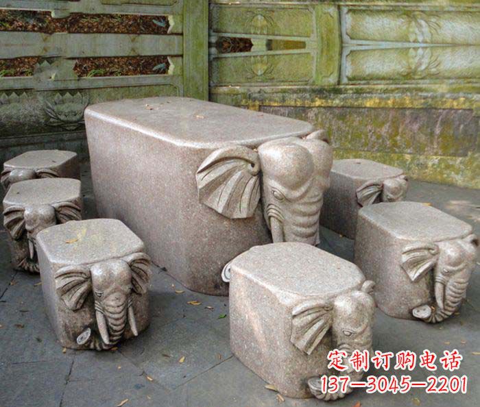 常州精美小象大理石雕塑
