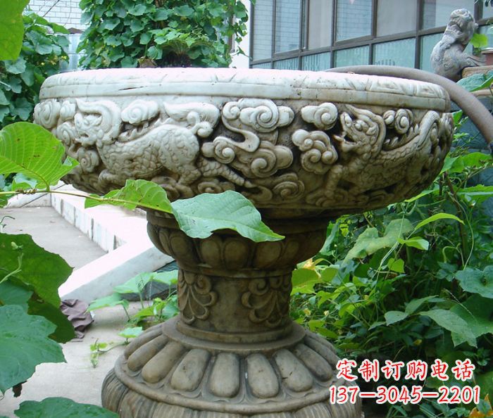 常州仿古花盆石雕艺术品