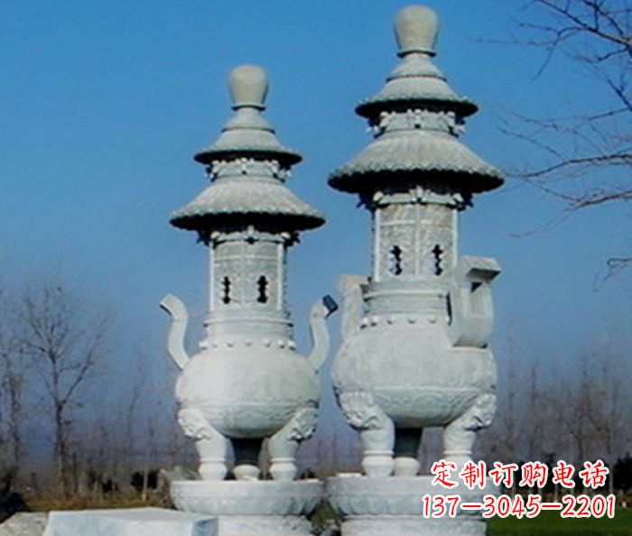 常州公园景观仿古石雕香炉