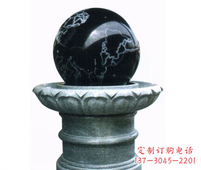 常州公园景观风水球喷泉石雕 (3)