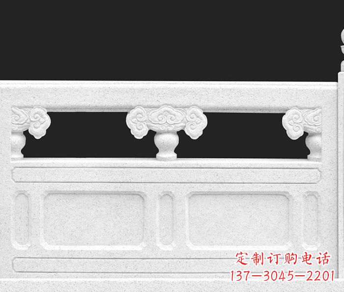常州公园景观汉白玉石雕栏板 (3)