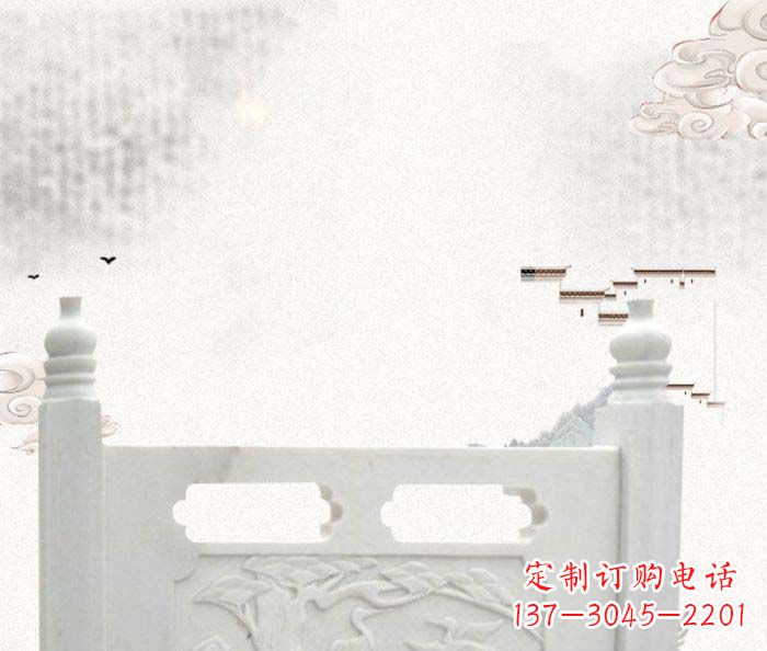 常州公园景观汉白玉石雕栏板