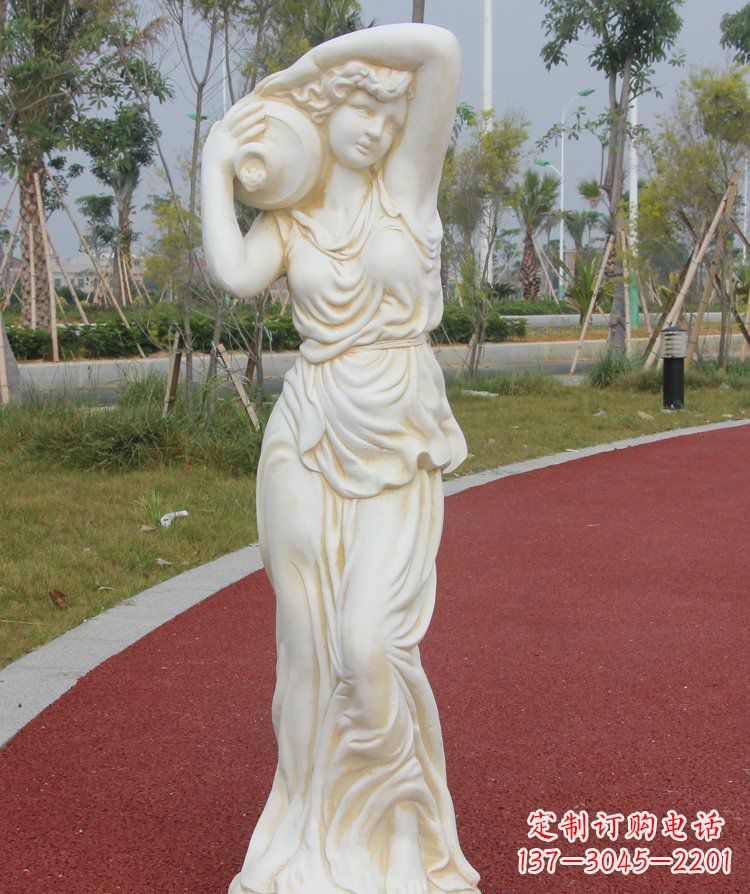 常州公园景观汉白玉仕女石雕