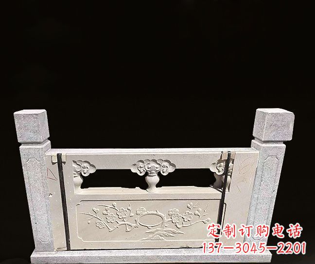 常州梅花浮雕石栏板雕塑