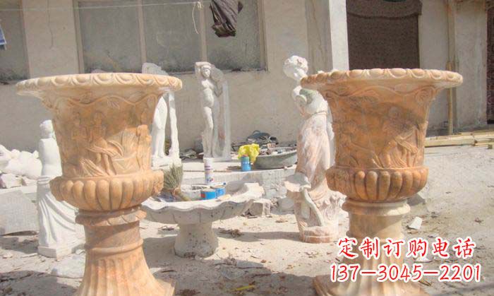 常州红花盆石雕艺术雕塑